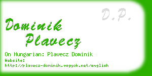 dominik plavecz business card